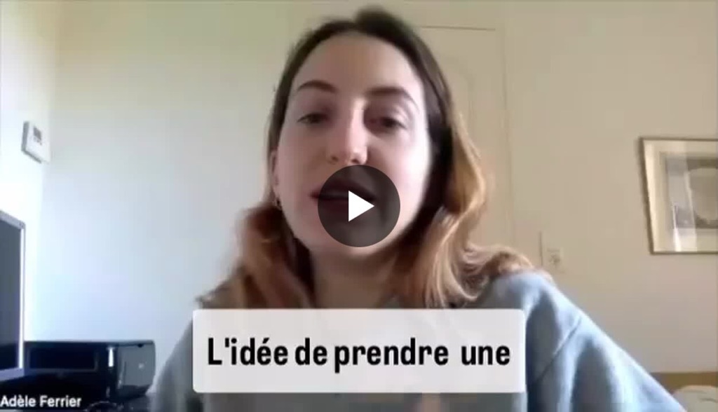 Capture de l'entretien vidéo avec Adèle Ferrier, productrice